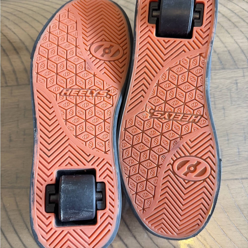 Heelys Kids Sneakers with Orange Soles and Black Wheels